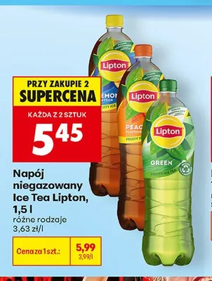 Napój niegazowany Lipton Ice Tea Green Tea promocja w Biedronka