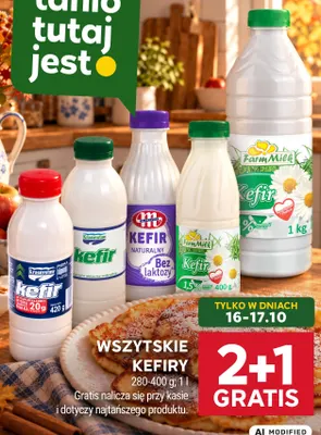 Kefir Farm Milk 1,5% promocja w Stokrotka