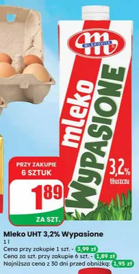Mleko UHT 3,2% wypasione promocja w Dino