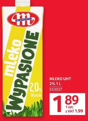 Mleko UHT 2% promocja w Selgros