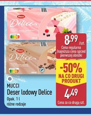 Deser lodowy Mucci Delice promocja w Aldi