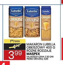 Makaron orkiszowy Lubella promocja w Wafelek
