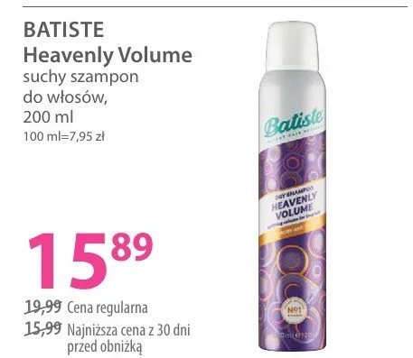 Suchy szampon do włosów Heavenly Volume promocja w Hebe
