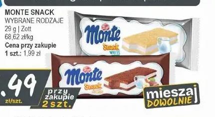 Monte Snack Zott promocja w Słoneczko