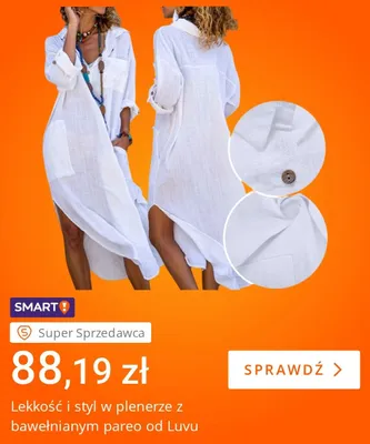 Pareo bawełniane Luvu promocja w Allegro