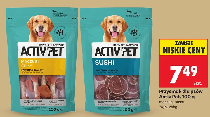 Przysmak dla psów Activ Pet sushi promocja w Biedronka