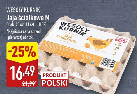 Jaja ściółkowe M Wesoły Kurnik promocja w Aldi