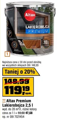Farba Altax Premium Lakierobejca 2,5l promocja w OBI