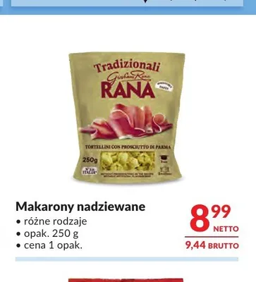 Makarony nadziewane Giovanni Rana promocja w Makro