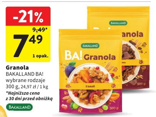 Granola wybrane rodzaje promocja w Intermarche