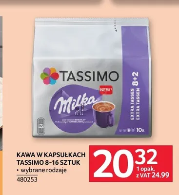 Kawa w kapsułkach Tassimo promocja w Selgros