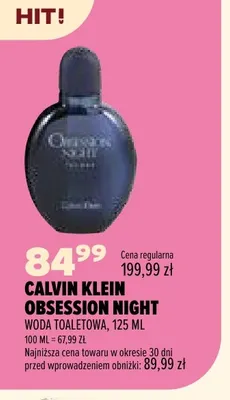Woda toaletowa Calvin Klein Obsession Night promocja w Drogerie Natura