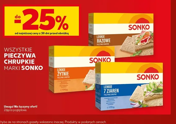 Pieczywo chrupkie lekkie 7 ziaren Sonko promocja w Kaufland