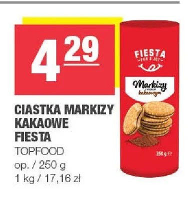 Ciastka Markizy kakaowe Fiesta promocja w SPAR