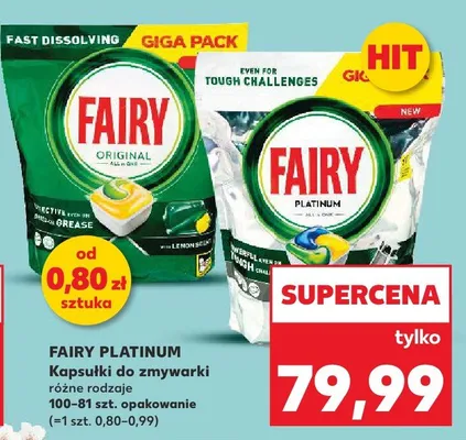 Kapsułki do zmywarki różne rodzaje 100-81 szt. opakowanie promocja w Kaufland