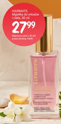 Mgiełka do włosów i ciała Hairmate Sweet Amber promocja w Rossmann