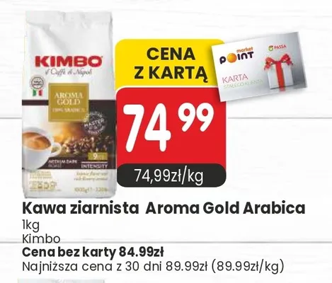 Kawa ziarnista Kimbo Aroma Gold Arabica promocja w Market Point