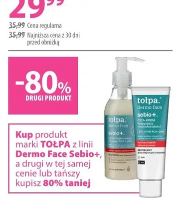 Produkty marki Tołpa z linii Dermo Face Sebio+ promocja w Hebe