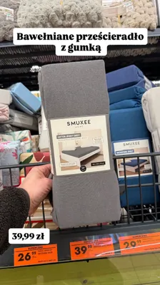 Prześcieradło bawełniane jersey 160x200x50cm promocja w Biedronka