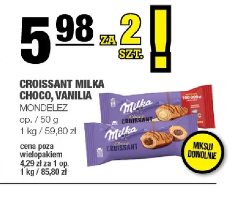 Croissant Milka Choco promocja w SPAR