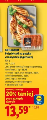 Polędwiczki na patyku w marynacie jogurtowej Grill & Fun promocja w Lidl