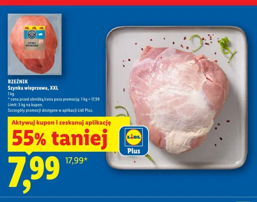 Szynka wieprzowa Rzeźnik XXL promocja w Lidl