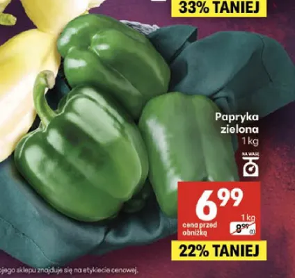 Papryka zielona promocja w Delikatesy Centrum