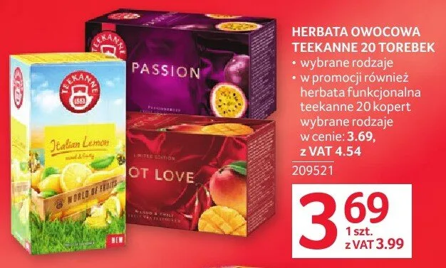 Herbata owocowa TEEKANNE promocja w Selgros