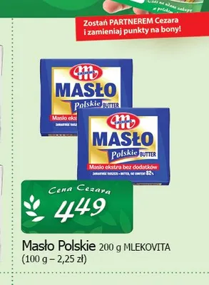 Masło Polskie Mlekovita promocja w CEZAR Delikatesy