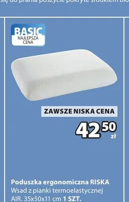 Poduszka ergonomiczna Riska 35x50x11 cm promocja w Jysk
