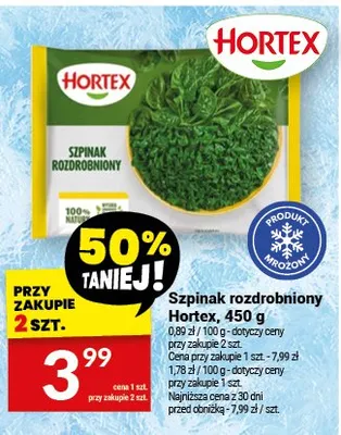 Szpinak rozdrobniony promocja w Twój Market
