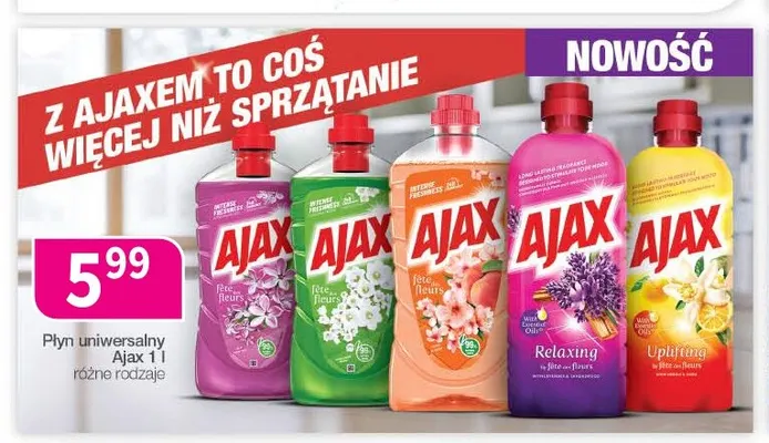 Płyn uniwersalny Ajax promocja w Drogerie Polskie