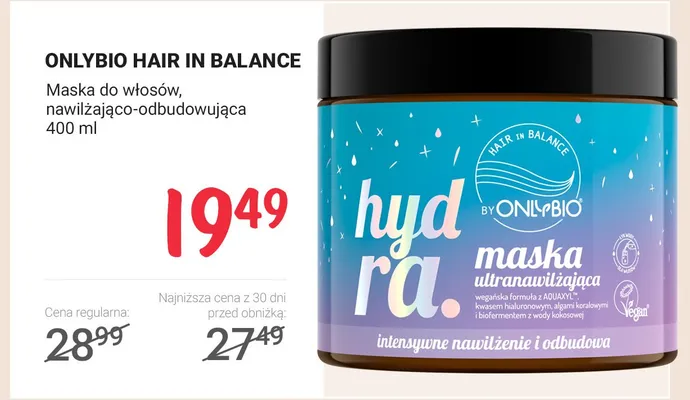 Maska do włosów, nawilżająco-odbudowująca promocja w Rossmann