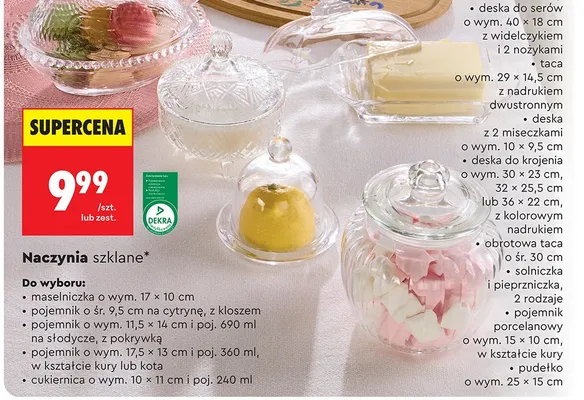 Naczynia szklane promocja w Biedronka