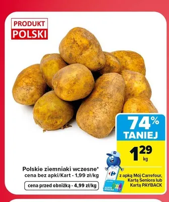 Ziemniaki wczesne promocja w Carrefour