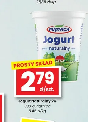Jogurt Naturalny 2% Piątnica promocja w emma MARKET