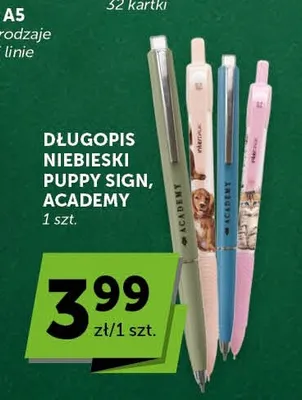 Długopis niebieski Puppy Sign Academy promocja w Groszek
