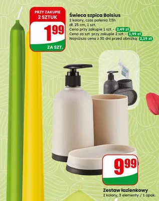 Świeca szpica Bolsius promocja w Dino