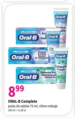 Pasta do zębów Oral-B Complete Extra White promocja w Drogerie Polskie