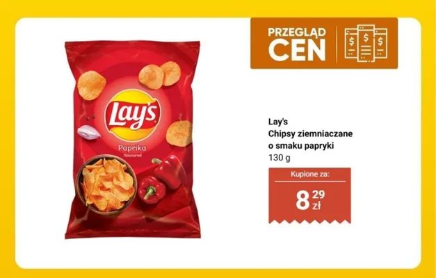 Chipsy ziemniaczane o smaku papryki 130 g promocja w Biedronka