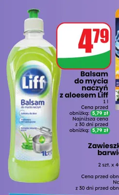 Balsam do mycia naczyń z aloesem Liff promocja w Dino