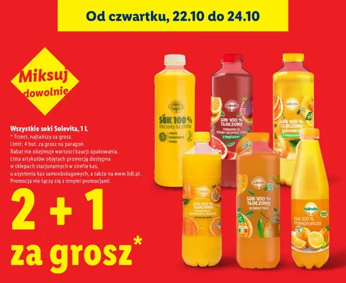 Soki Solevita promocja w Lidl