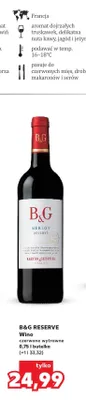 Wino B&G Reserve Merlot promocja w Kaufland