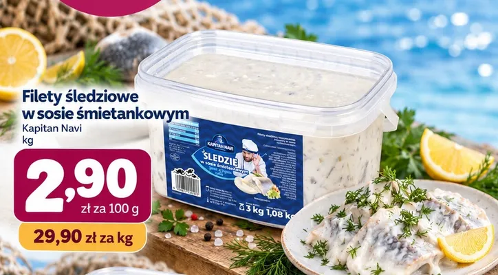 Filety śledziowe w sosie śmietankowym Kapitan Navi promocja w emma MARKET