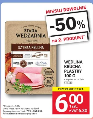 Schab kruchy plastry Stara Wędzarnia promocja w Selgros