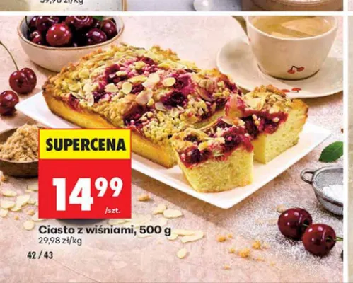 Ciasto z wiśniami promocja w Biedronka