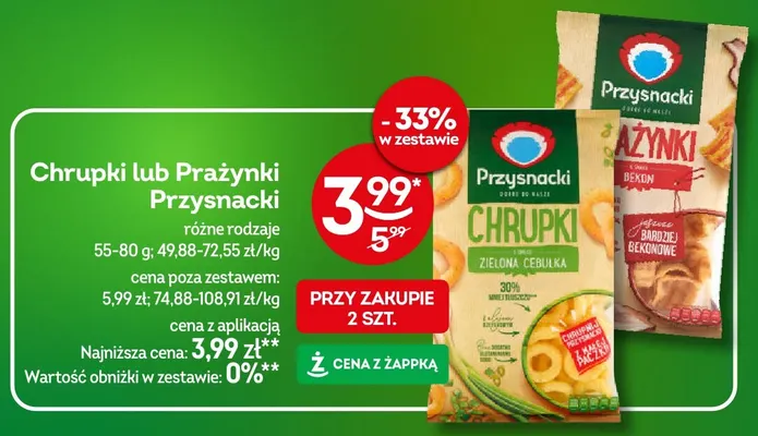Prażynki Przysnacki o smaku bekon promocja w Żabka