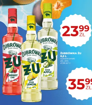 Likier Żubrówka ŻU Sour Apple promocja w Duży Ben