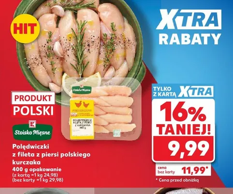 Polędwiczki z fileta z piersi kurczaka Stoisko Mięsne polskie promocja w Kaufland