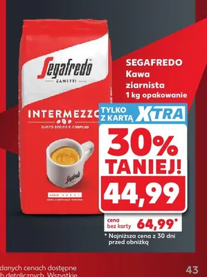 Kawa ziarnista Segafredo Intermezzo promocja w Kaufland